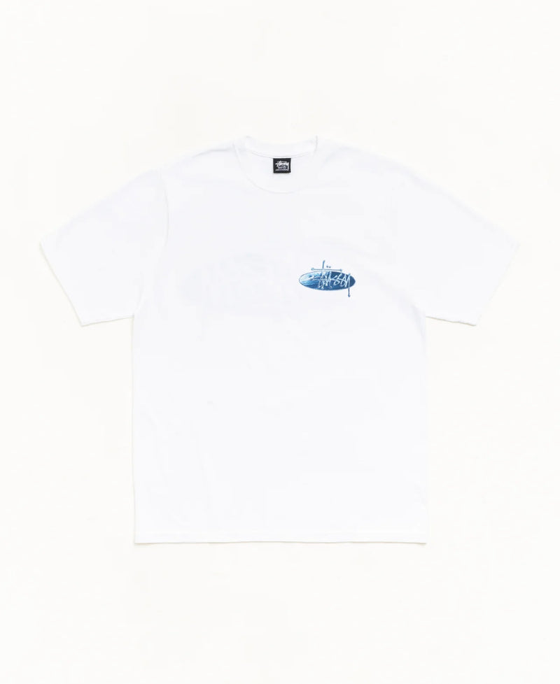 Wave Oval Tee - White