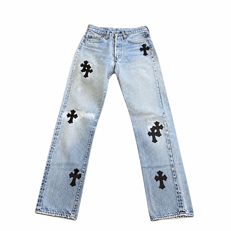 Chrome Hearts Cross Patch Denim