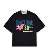 Don’t Ask Me Split Camo T-Shirt - Midnight Black / Snow Camo